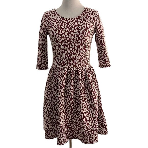Maison Jules 3/4 Sleeve Leopard Print Dress - Picture 1 of 15